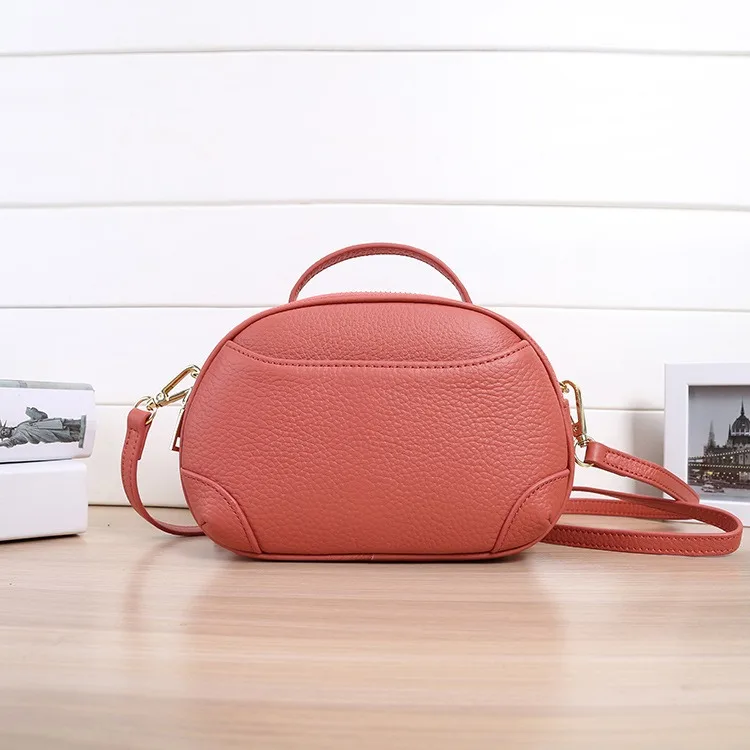 Osmond сумка-мессенджер женская из натуральной кожи женские сумки на плечо брендовые маленькие женские сумки черная новая оболочка форма мешок основной - Color: Sunset Red