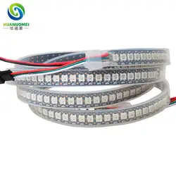 Доступный rgb-светодиод полосы 5050 smd 144 светодиоды ws2812b гибкие полоски водонепроницаемый ws2812 цифровой пиксельный свет ws2811 dc5v черная печатная