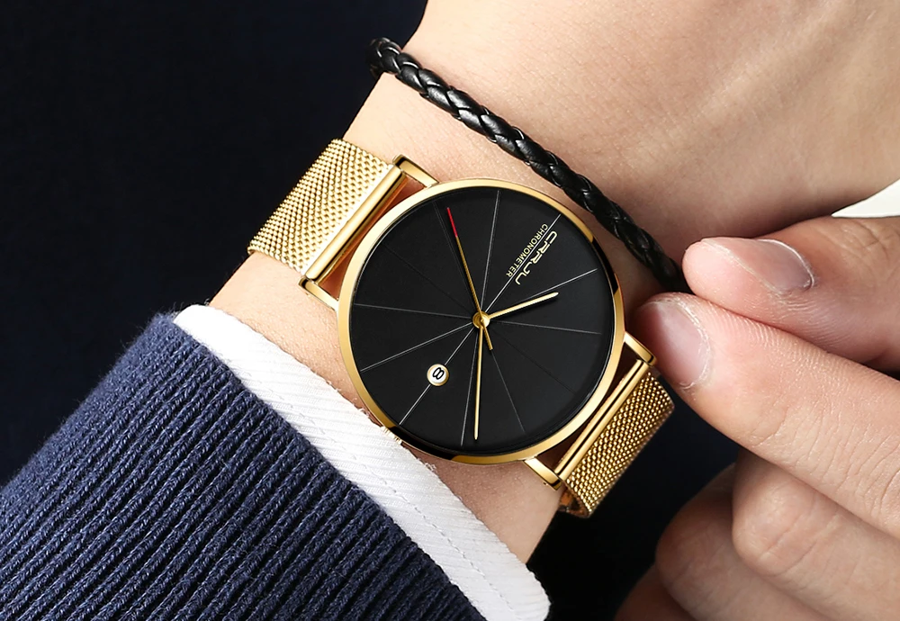 Relogio Masculino CRRJU Топ люксовый бренд аналоговые спортивные наручные часы дисплей Дата Мужские кварцевые часы бизнес часы мужские часы