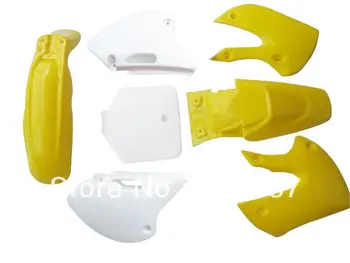 

Motorcycle Dirt Bike Body Plastic Fender For BBR KLX110 KX White Yellow