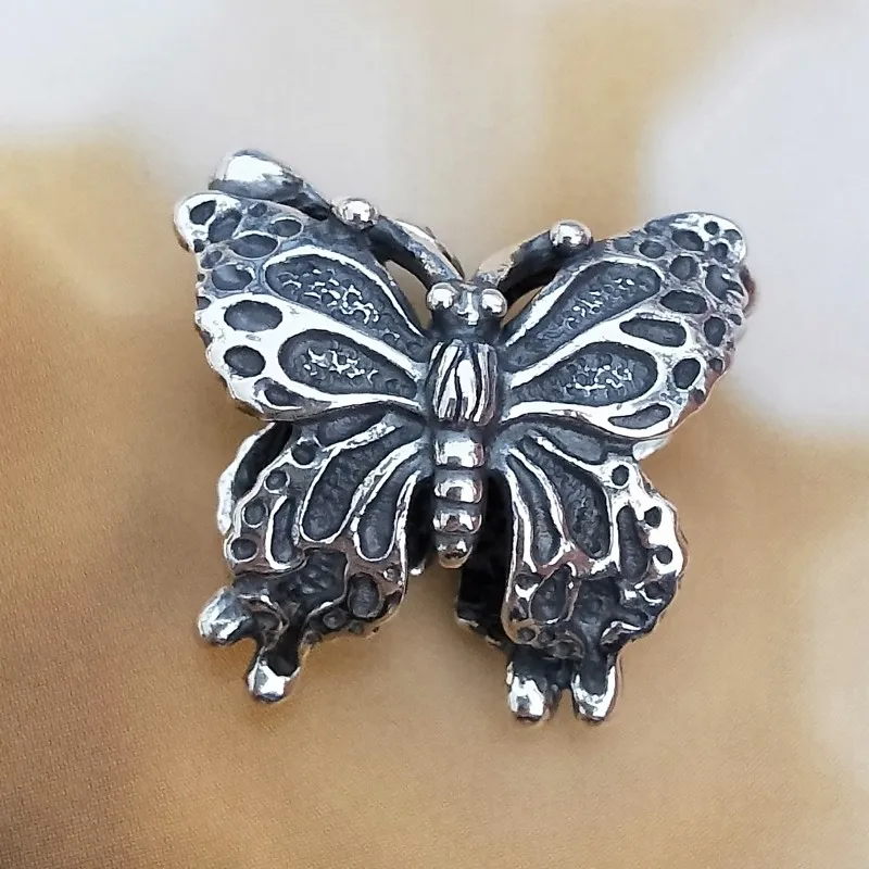 

Butterflies Beads 925 Sterling Silver Charm Fit Original Troll OHM Style Bracelet&Necklace DIY Jewelry Making Woman Gift Pendant