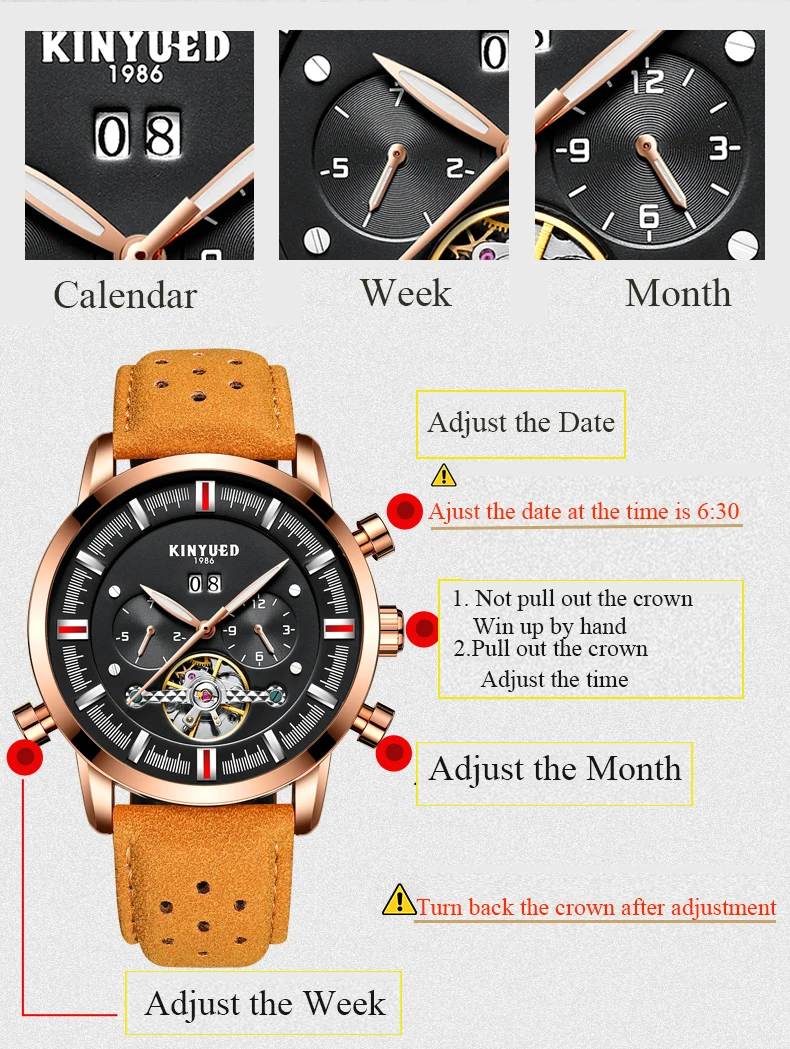 KINYUED Скелет автоматические часы для мужчин Летающий турбийон Лидирующий бренд Мужские механические часы Роскошные светящиеся Relogios Masculinos