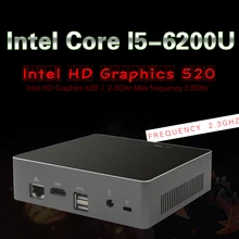 Intel шестого поколения core i5 6200u mini pc windows 10 desktop компьютер КНУ Неттоп HTPC barebone системы Skylake HD520 Графика 4 К Wi-Fi