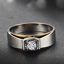 18K Gold GIA Diamond Ring for Men Genuine K Gold and Natural GIA Diamond Men Ring