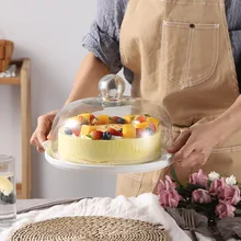 26 см скандинавский керамический торт лоток подставка держатель запеченный прозрачный бессвинцовый стеклянный чехол тусклый Sum Фруктовая тарелка хлеб послеобеденный чай рамка