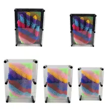 Пластиковые 3D клон отпечатков пальцев картина из игл Шутки игрушка игра форма Pin Art иглы модель строительные блоки