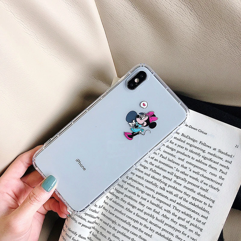 BXE Mouse чехол для телефона Apple iPhone X Xs Max XR 6 6s 7 8 Plus + s Мягкий ТПУ силиконовый бампер