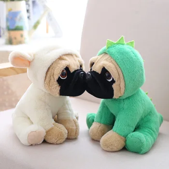 

Stuffed Simulation Sharpei Puppy Dog Kid Toy Kawaii Simulation Animal Doll Birthday Gift for Girl Boy Cute Stuffed Dog Plush Toy