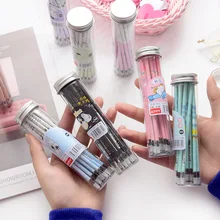 12/20 шт нейтральная ручка Core студент стильная футболка с изображением персонажей видеоигр Замена Ручка сердечником 0,5 мм Полная игла тубус для канцелярских принадлежностей ручка с заправляемым стержнем