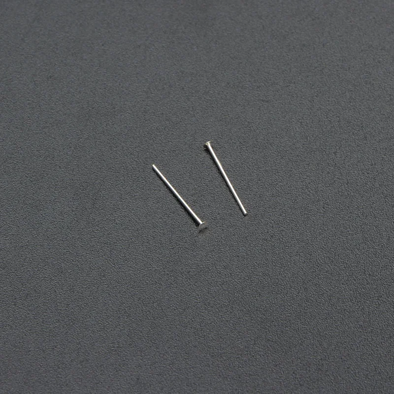 10Pcs) Sterling Silver 925 Flat Head Pins for DIY Jewelry Making Findings Accessories in Rose gold and Silver color Wholesale