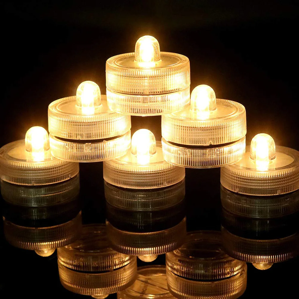 

12pcs/lot LED Multi Color Submersible Mini Vase Light LED Underwater Candle Tealight for Party Wedding Festival Valentine's Day