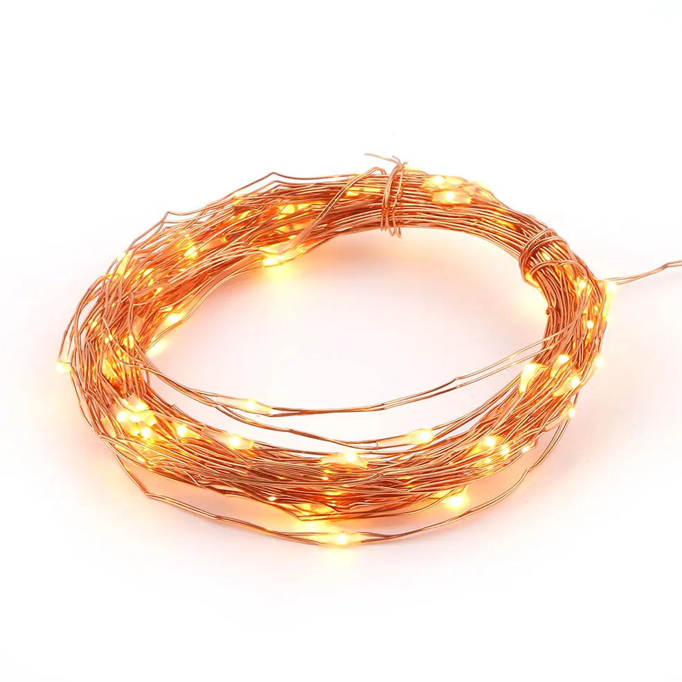 

2 PCS Solar Powered Warm White 10M 100LED Copper Wire Outdoor String Fairy Light