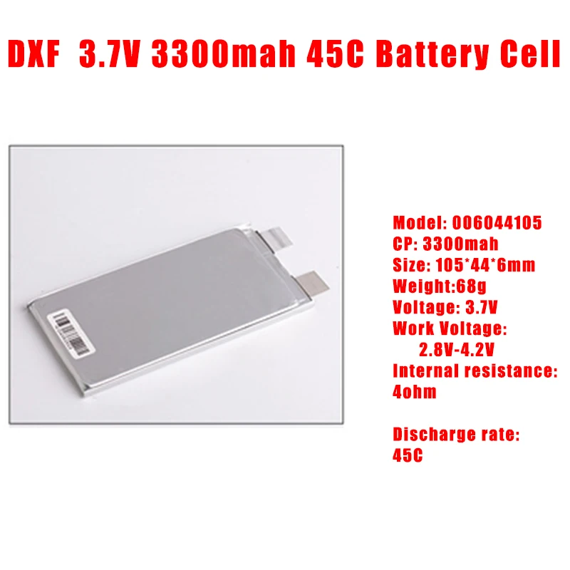 2017 DXF 3 7 V 3300mah 45C max60C перезаряжаемая литий полимерная батарея для вертолета