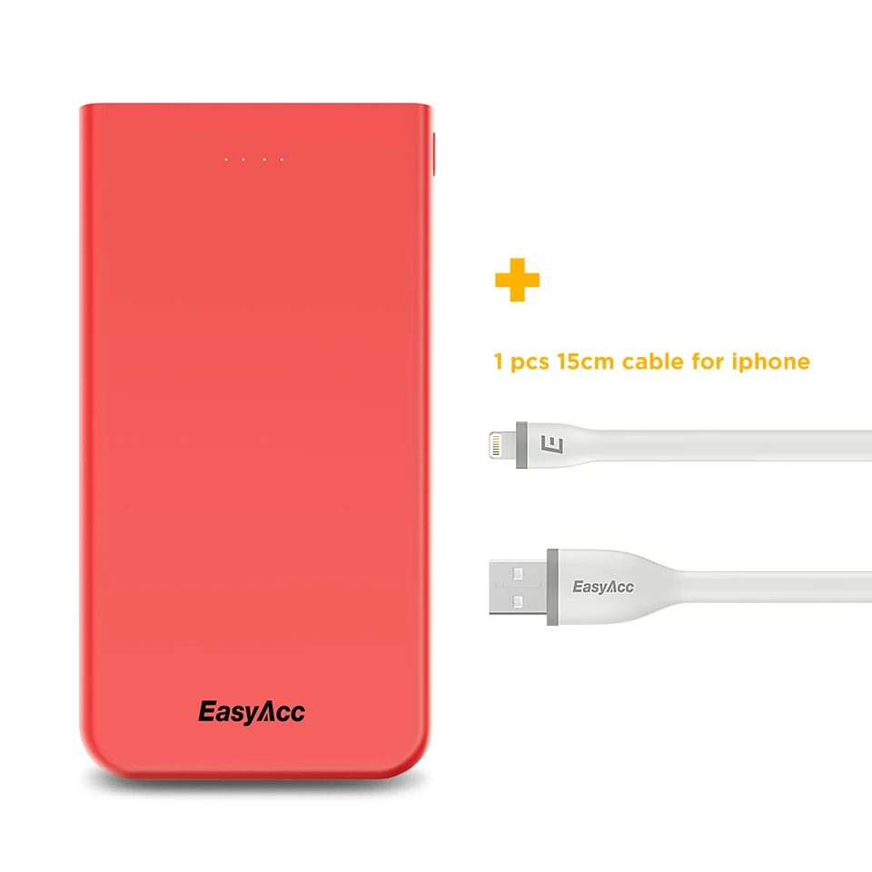 10000 мАч Мощность банка для Xiaomi Mi, easyacc 5 В 2A двойной Порты usb внешний Батарея Портативный Зарядное устройство сплав Батарея 10000 мАч - Цвет: same as picture