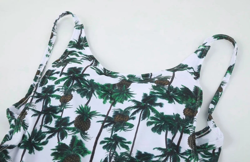 One Piece Swimsuit Women Print Bodysuits Swimwear Summer Sexy Backless (4)