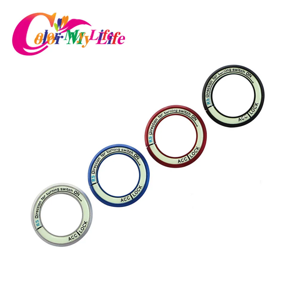 

Color My Life Luminous Car Ignition Key Protective Circle Ring Sticker Case for KIA Sportage R RIO K2 K3 K5 Cerato Soul Forte