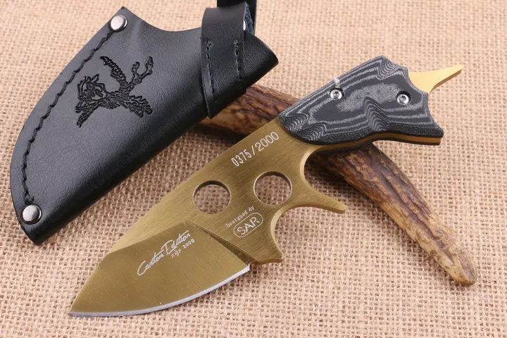 Pаспродажа 2 варианта! POHL FORCE маленькие фиксированные ножи, 5Cr15 лезвие Micarta ручка Походный карманный нож, спасательный нож для выживания.
