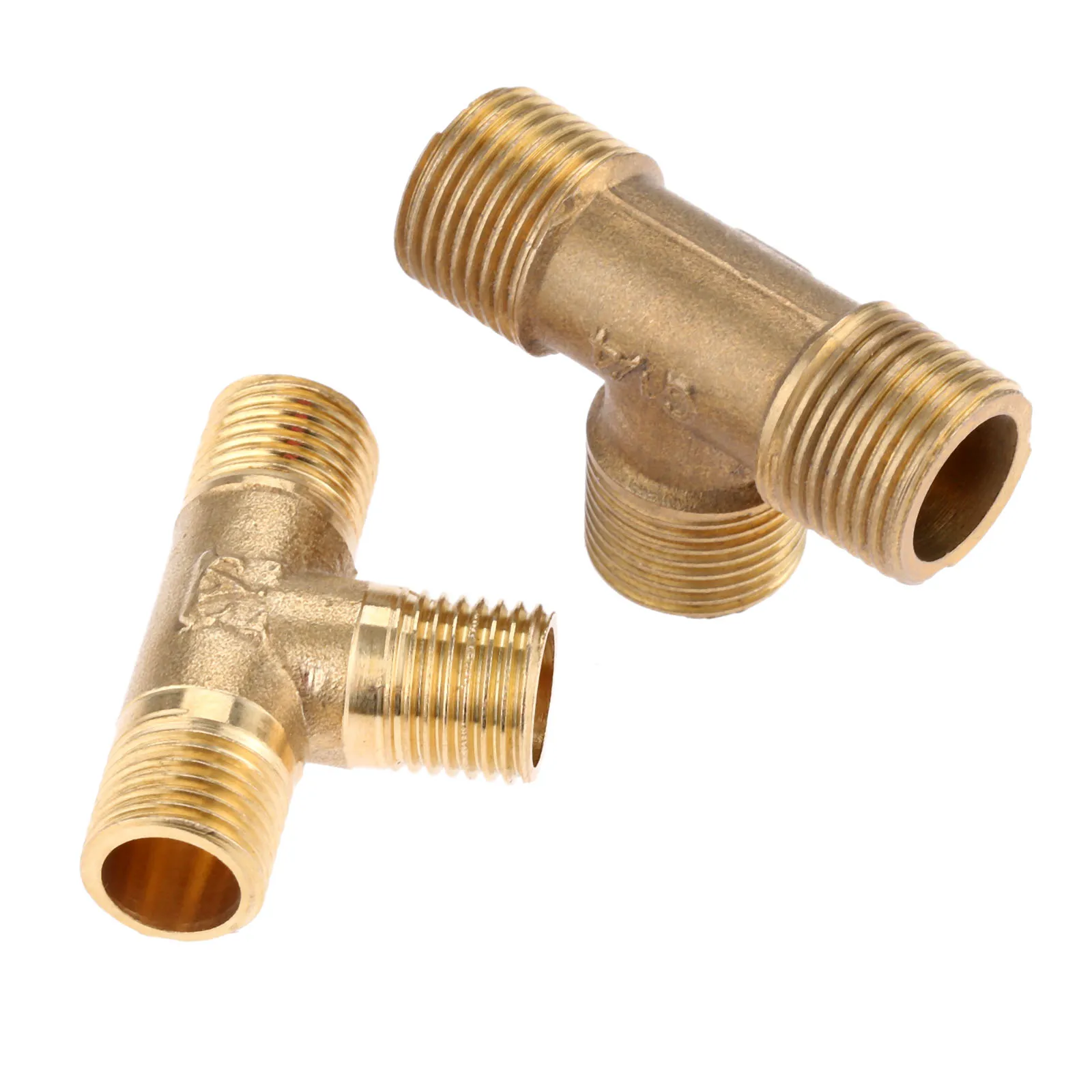1/8" 1/4" 3/8" 1/2" Brass Fitting Connector Male Thread 3 Way Pipe Fitting Adapter Coupler Connector For Water Air Tee Type