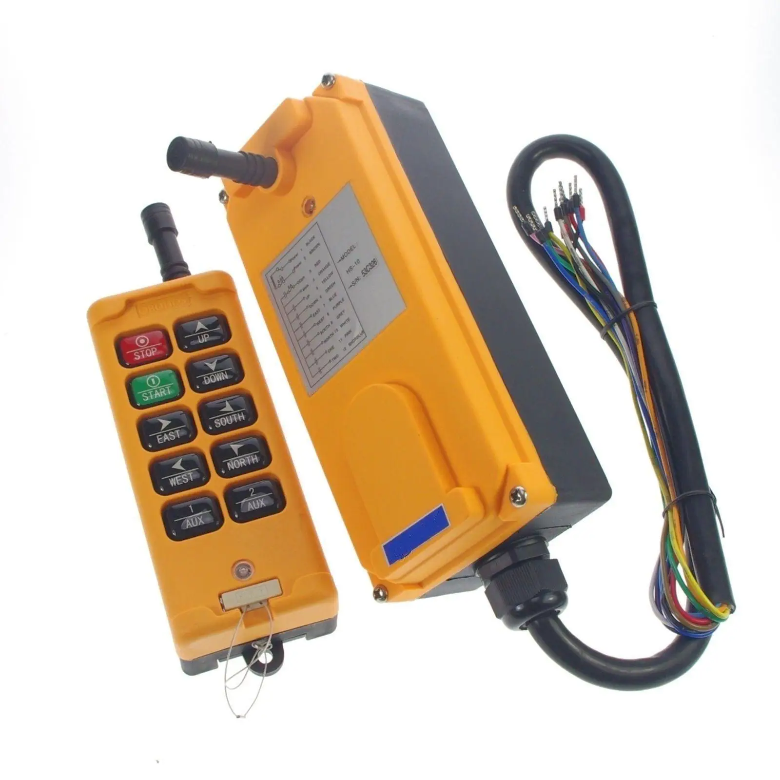 

12V/24/36/48/110/220/380/415V 10 Channels 1 Speed 1 Transmitter Control Hoist Crane Remote Control System IP65 CE