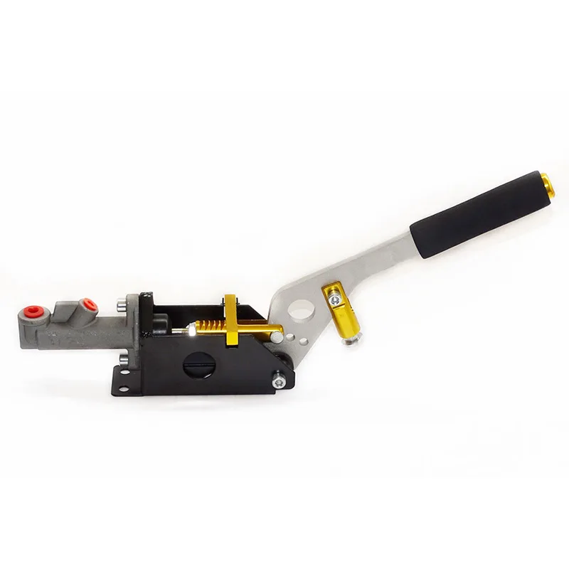 Universal Car Hydraulic Handbrake Vertical & Horizontal 25cm Rally Racing E-Brake Lever Device Master Cylinder Gold