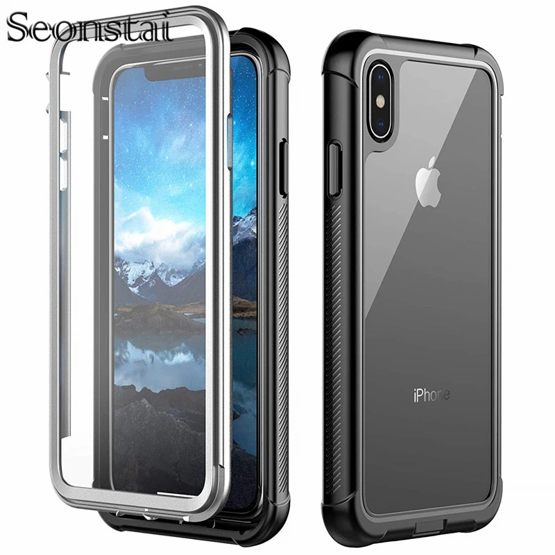 For iPhone Xs Max Shockproof Case Life Water Shock Dirt Snow Proof Protection for iPhone X XS XR Full Body Rugged Clear Cases