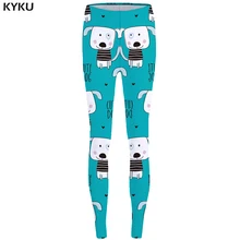 KYKU леггинсы с изображением собак Симпатичные Брюки для стрейчевых штанов Высокая талия Леггинсы женские спандекс женские летние новые