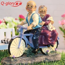 Q-glory Garden Resin Figures For Home Wedding Decoration Accessories Miniature Decorative Ornaments Souvenir Gifts