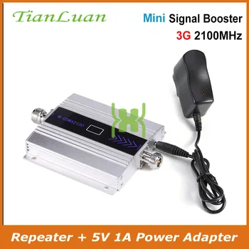 

TianLuan Mini W-CDMA Signal Booster 2100Mhz 3G Signal Repeater WCDMA UMTS 3G Cell Phone Signal Amplifier with 5v Power Supply