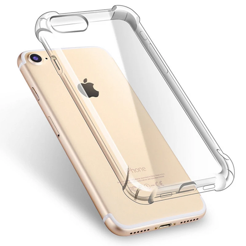 Чехол для iPhone 13 12 Mini 11 Pro XS Max X XR 8 7 6 6S Plus противоударный прозрачный мягкий плотный