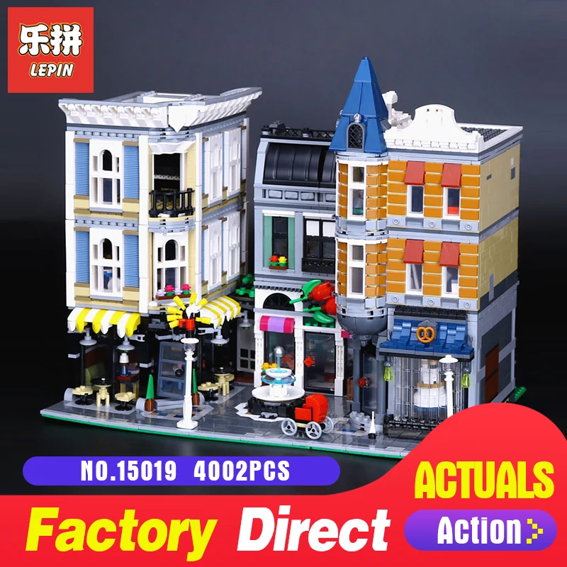 

Lepin 15019 MOC Creative Series The Assembly Square Set Blocks Bricks Toy Compatible Legoing 10255 for Children Holiday gifts