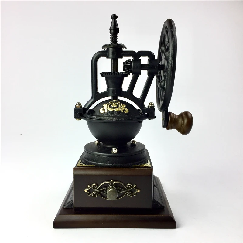 Large Manual Coffee Grinder Retro Ferris Wheel Design Grinder Coffee Beans Steel Grinding Core Wood Hand Coffee Grinder Machine Large Manual Coffee Grinder Retro Ferris Wheel Design Grinder Coffee Beans Steel Grinding Core Wood Hand Coffee Grinder Machine