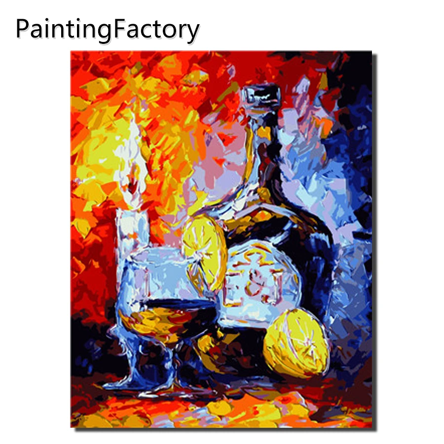 Home Decor Digital Oil Painting By Number The Wine Bottle Wall Art