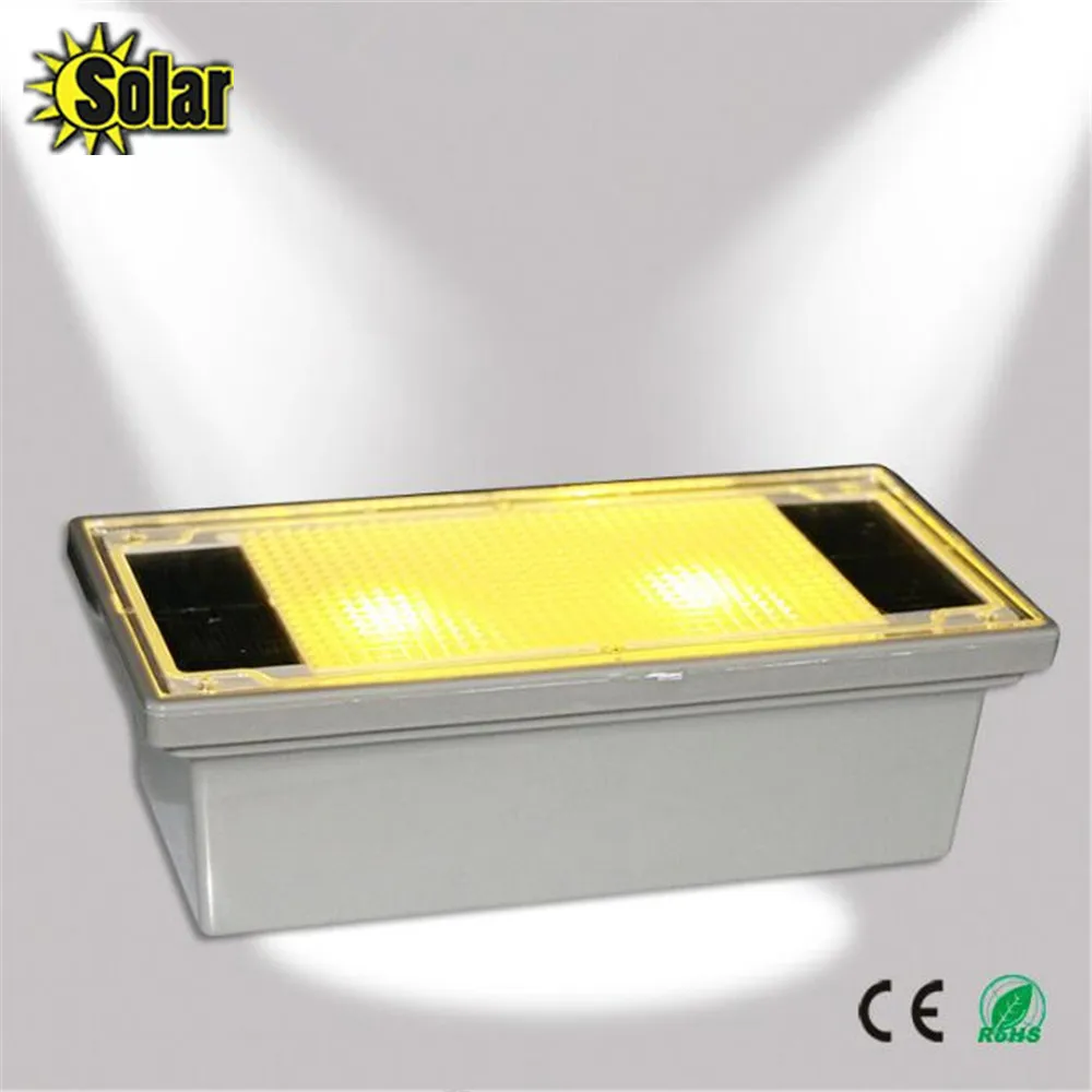 Solar Power 2LED Light Buried Lamp Path Way Garden Under Ground Decking
