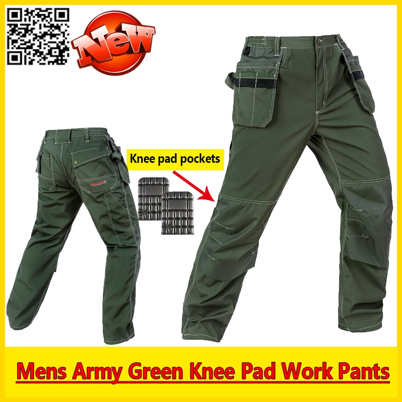 Bauskydd мужские спецодежды eva наколенники рабочие брюки механик зеленый работы Штаны рабочая одежда брюки