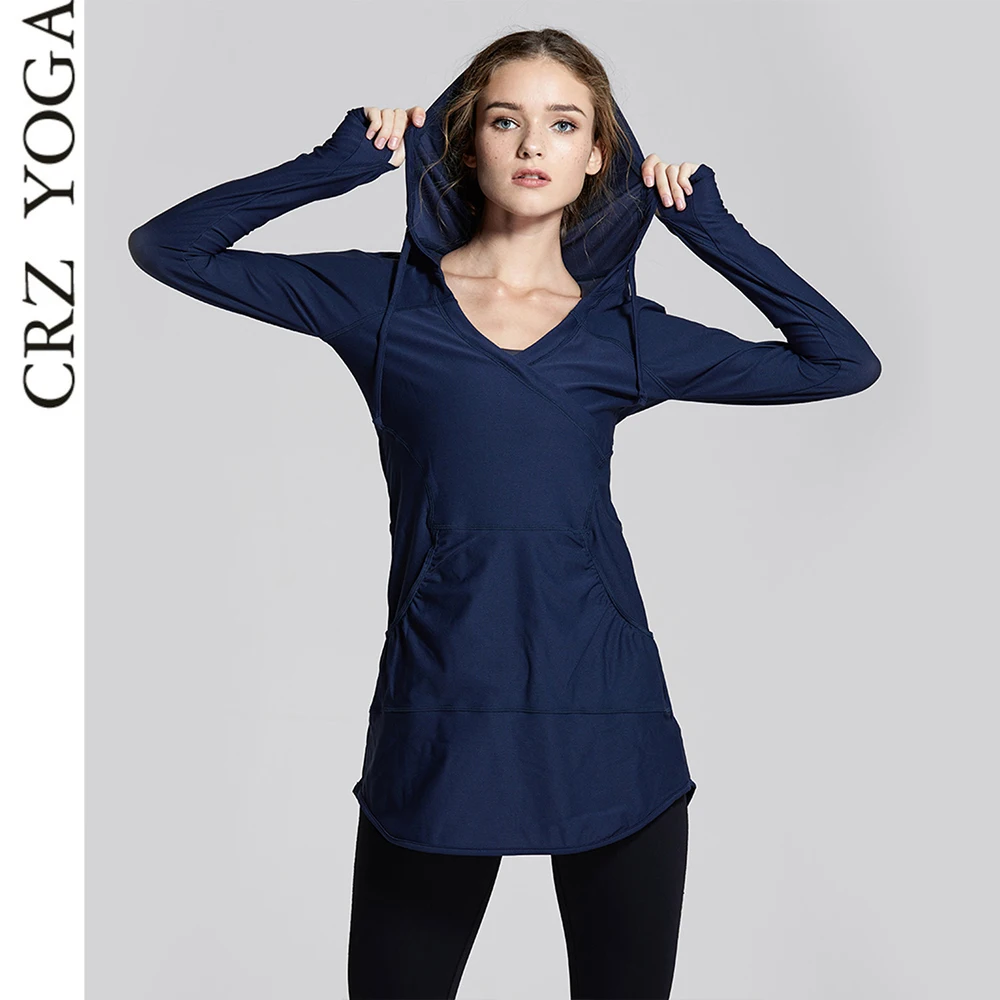 

CRZ YOGA Women's UPF 50+ Beach Swimsuit Surf Rash Guard Hoodie Long Sleeves