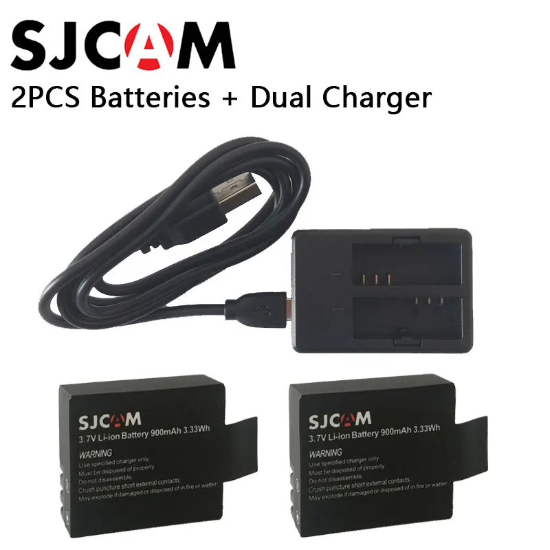 Buy 2PCS SJ4000 Battery Rechargable Battery + Dual Charger For SJCAM