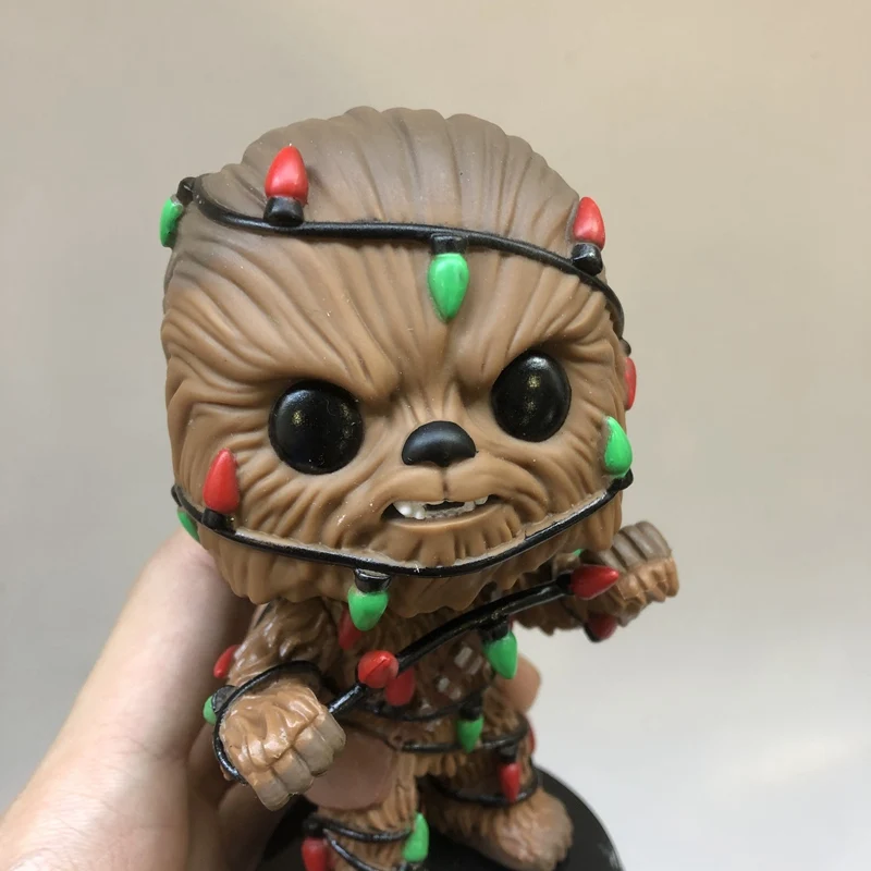 Оригинал Funko pop Secondhand Звездные войны: праздник Чубакка с огнями Виниловая фигурка