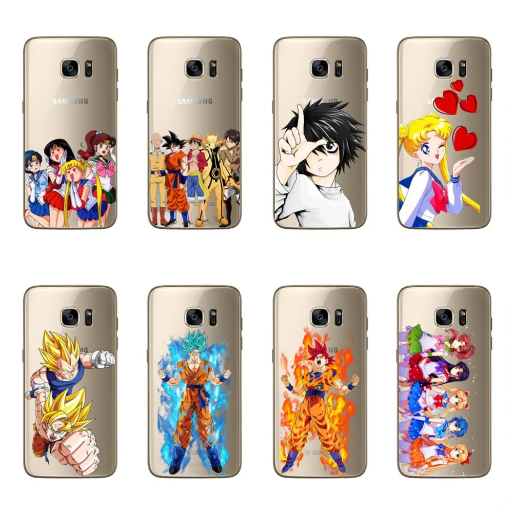 Телефонные чехлы для samsung Galaxy S6 крутые мальчишки мультфильм Dragon Ball TPU Чехлы мягкие
