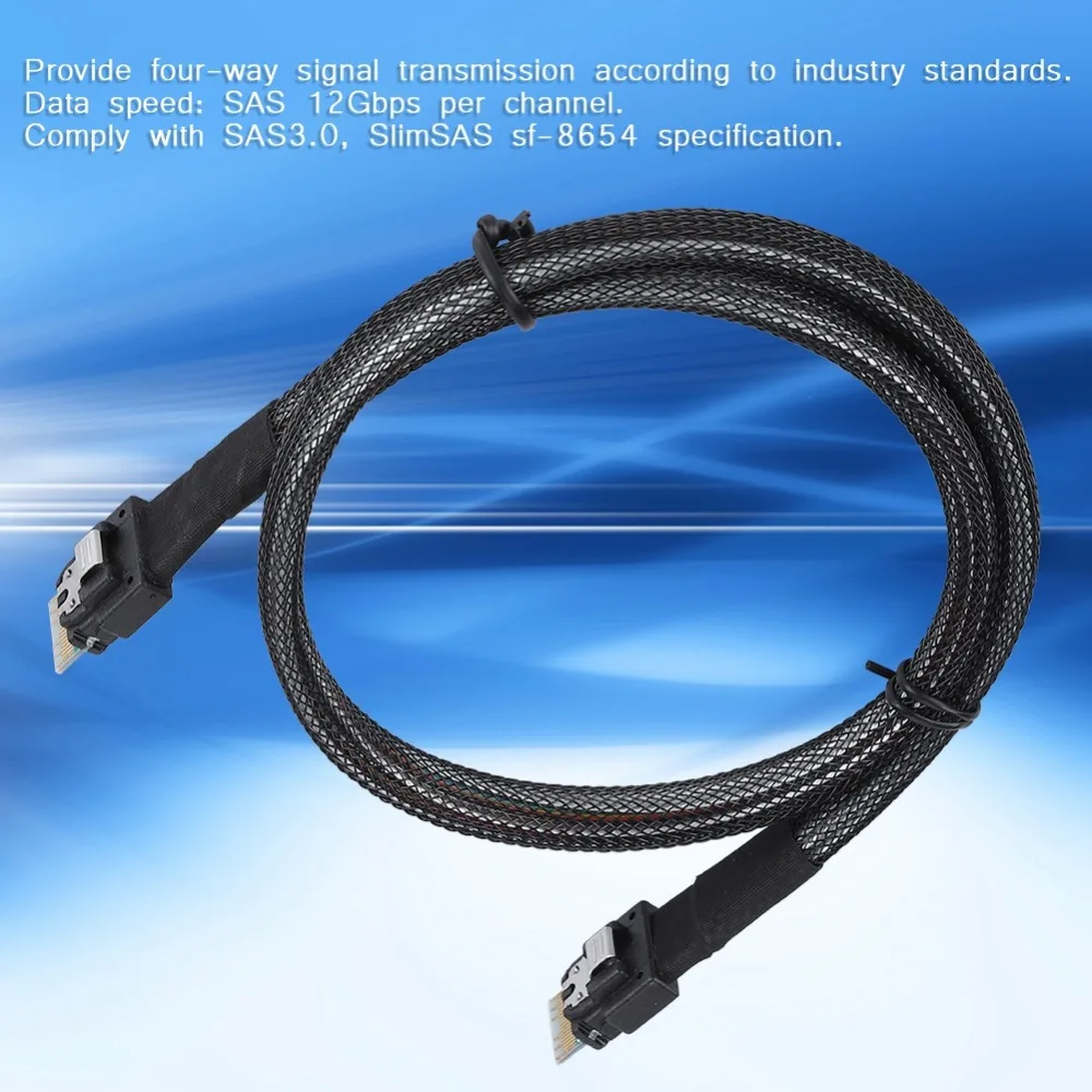 Cabledeconn SAS 38P SFF-8654 серверный жесткий диск HDD кабель для передачи данных 0 5 м-1 м |