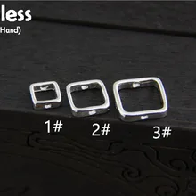 Uglyless Настоящее S 925 пробы Серебряный квадрат Бисер аксессуары ювелирные изделия DIY ручной работы Spacer персонализированные выводы полые