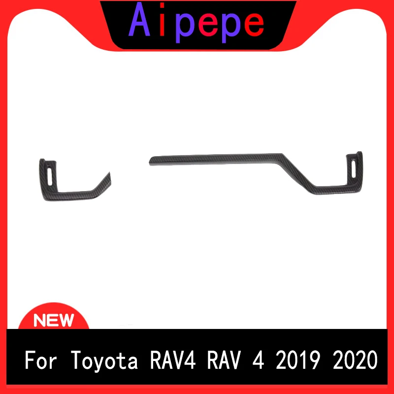 

For Toyota RAV4 RAV 4 2019 2020 Interior Accessories Carbon Fiber Front Side Air Condition Air Vent Outlet Cover Trim Sticker