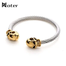 Готический браслет с черепом, металлический Braslet, очаровательный браслет в стиле Викинг для мужчин, аксессуары, золото, серебро, цвет, звено, цепочка, браслет, подарок