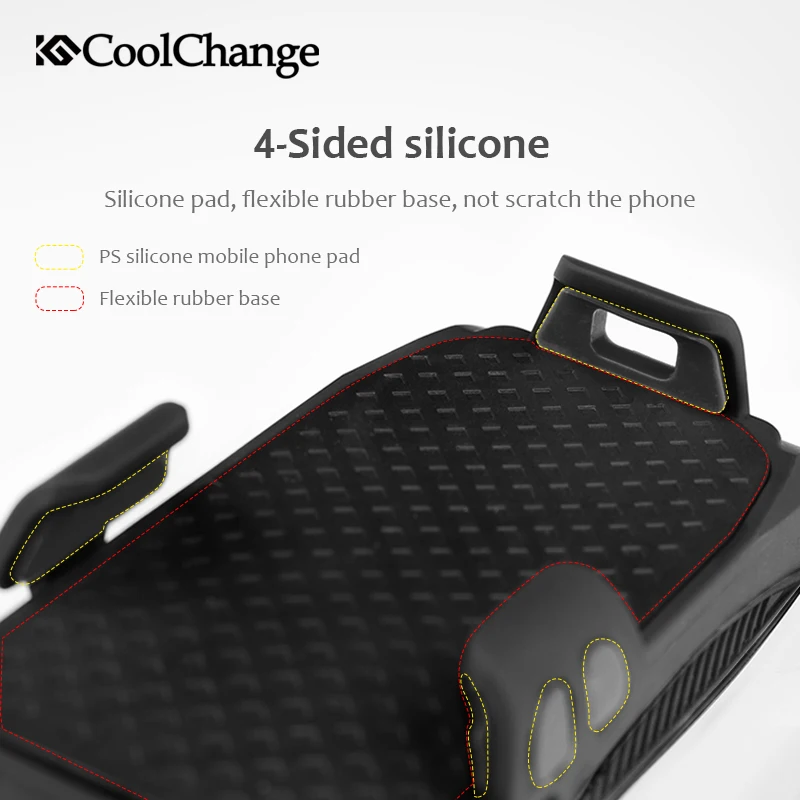 Flash Deal CoolChange Bike Light Cycling Alarm Bell Smart phone Mount Stand Bicycle Lamp Stand 2000/4000mAh Power Bank Bicycle Front Light 4