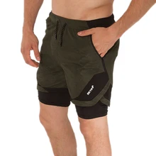 Летние Двойные шорты мужские шорты большого размера, удобная, сухая, дышащая мужские шорты для фитнеса, спортивная одежда