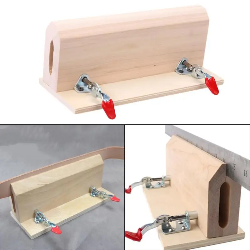 DIY Улучшенный швейный деревянный кожаный зажим Горизонтальный кожаный стопорный зажим Настольный строчка швейная кожа фиксированный зажим