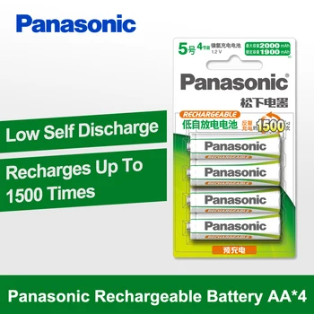 

Panasonic 100% Original AA Battery 4PCS/LOT 1.2V 2000mAh Rechargeable Battery Eneloop aa NiMH Batteries For Camera Toys