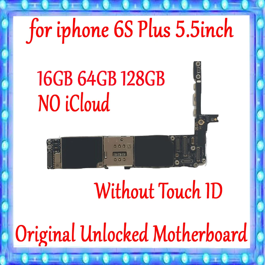Заводская разблокированная материнская плата для iphone 6S Plus с/без Touch ID