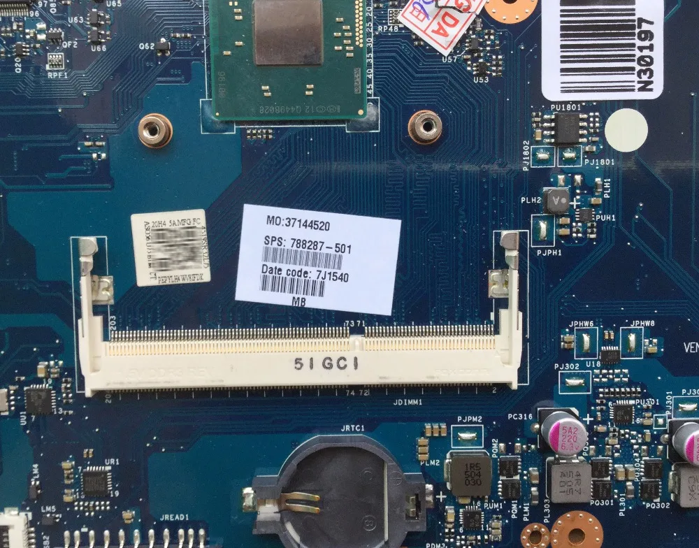  788287-501 FOR HP 15 15-R 15T-R N3540 CPU integrated DDR3 motherboard 788287-001 laptop motherboard