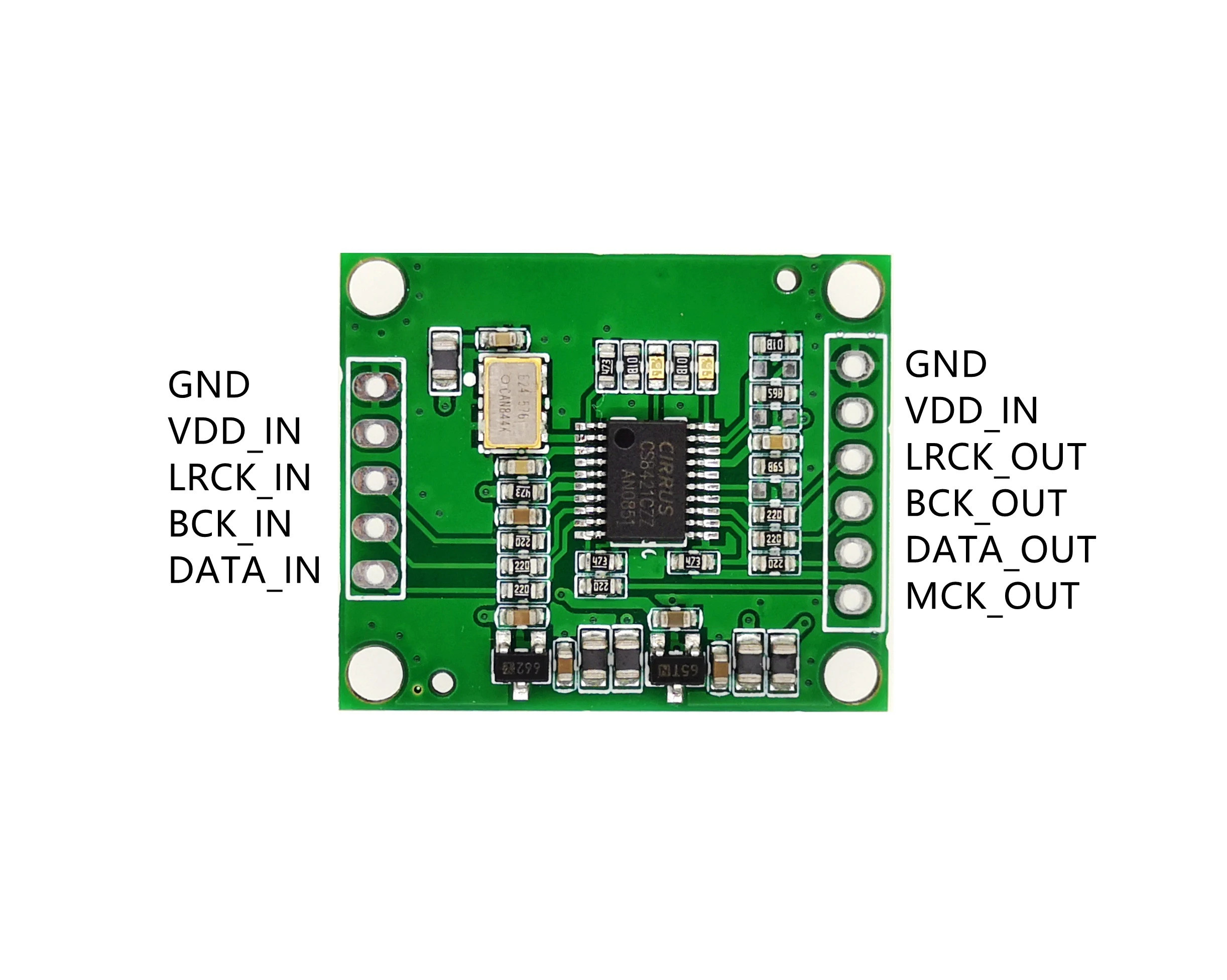 

CS8421 I2S IIS Sampling Rate Conversion Module Supports CSR8675 Raspberry Derivation to MCK MCLK