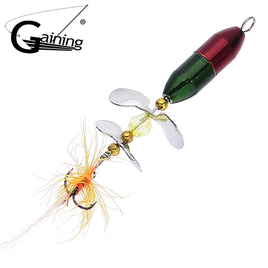 2pcs jj Fishing Lure Spinnerbait ,Bass Trout Salmon Hard Metal Spinner Baits Kit